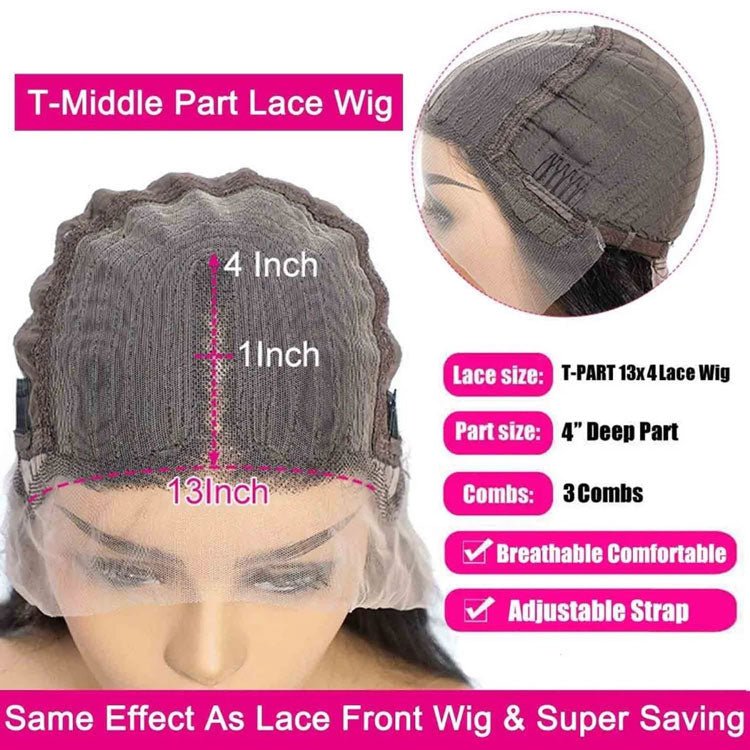 13x1 T Part Lace Front Highlight 1B/27 Straight Human Hair Wigs Straight Bob Wig - Superlovehair